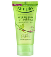 Simple kind to skin refreshing facial wash gel
